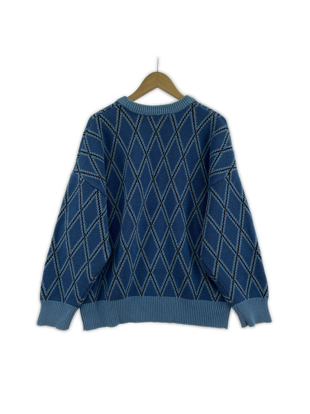 MOUSSY Umbro ニットセーター 青 F
