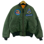 Buzz Rickson's ワッペン付 MA-1 フライトジャケット L オリーブ BR11748