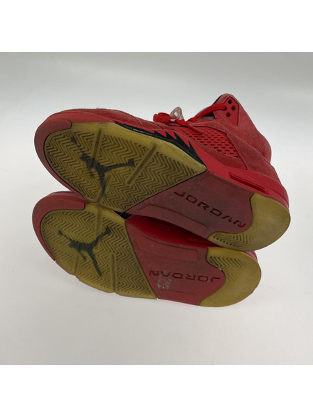 NIKE Air Jordan 5 Ratro Red Suede 25.0 136027-602[値下]