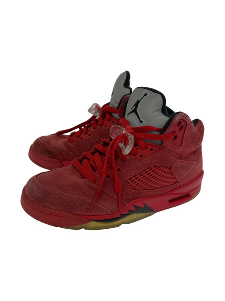 NIKE Air Jordan 5 Ratro Red Suede 25.0 136027-602[値下]