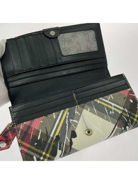 Vivienne Westwood 長財布 ダービーチェック マルチカラー