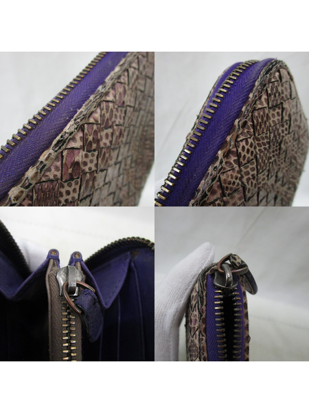 Bottega Veneta イントレチャート パイソン 長財布