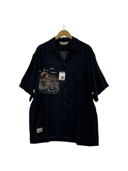 schott パイナップルジュース XPJ RAYON SHIRT BEACH XL ブラック