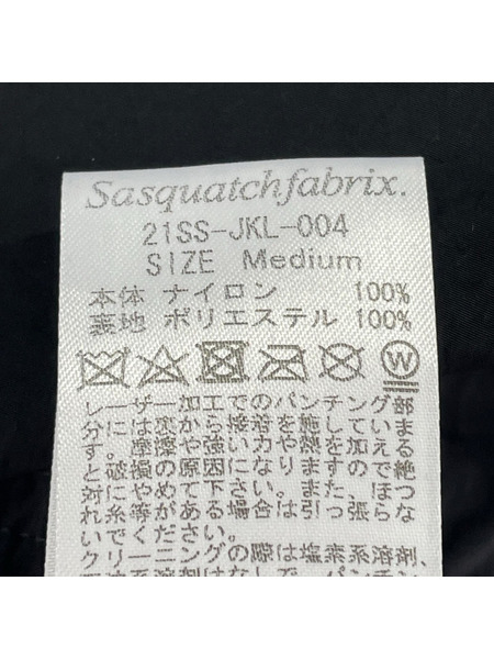 SASQUATCHfabrix. KIRIGAMI PULLOVER ナイロン サルベージパーカー M 黒