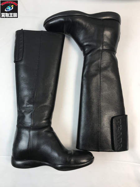 PRADA プラダ 3WZ013 ロングブーツ 乗馬ブーツ 35.5 22.5cm ブラック