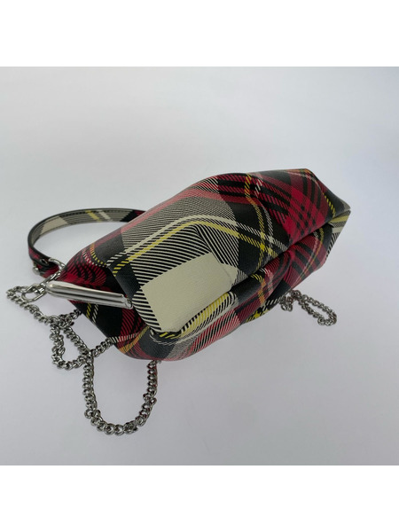 Vivienne Westwood ショルダーバッグ VEGAN/チェック チェーンショルダー/ガマ口