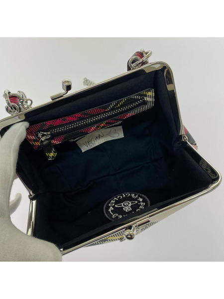 Vivienne Westwood ショルダーバッグ VEGAN/チェック チェーンショルダー/ガマ口
