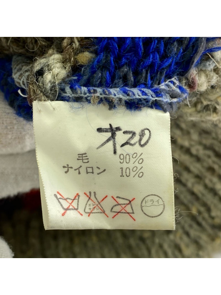 ニット・セーター 山本寛斎 80s パッチワークニット マルチカラー