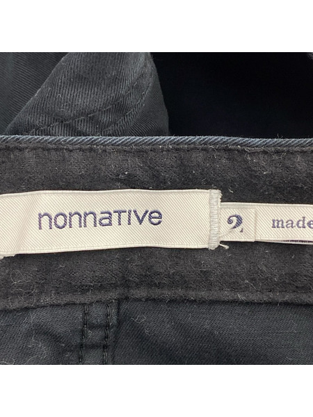 nonnative パンツ CYCLIST EASY RIB PANTS 黒 (2)