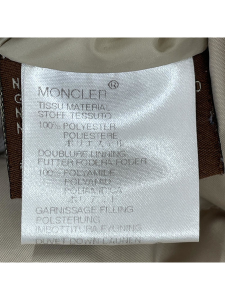 MONCLER/茶タグ/ダウンジャケット/0/ベージュ