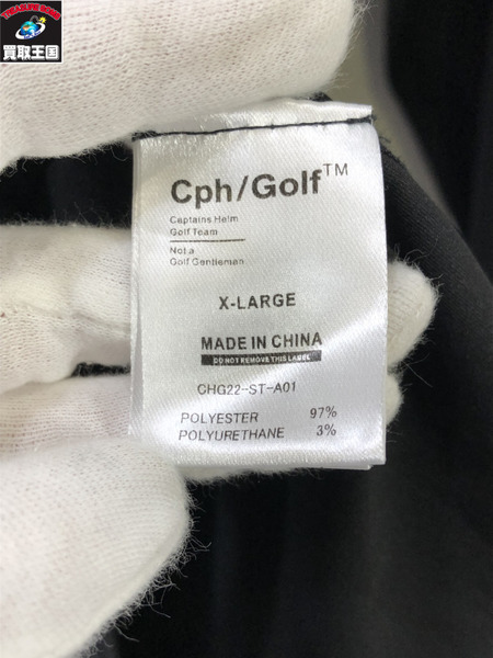 Cph/Golf L/Sカットソー/黒/XL/キャプテンズヘルムゴルフ