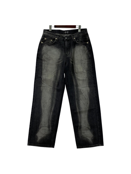 thug club Warrior Laser Denim Pants Black 2 黒