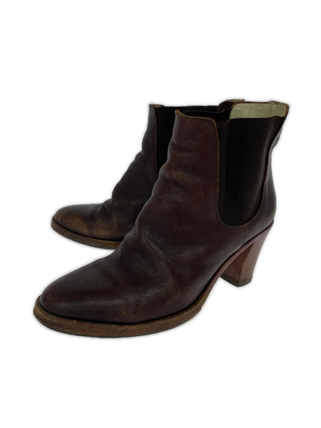 A.P.C. パンプス・ヒール ヒールサイドゴアブーツ 茶