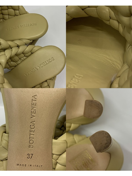Bottega Veneta BV カーブ サンダル タピオカ Size37 開封品 ボッテガヴェネタ イントレチャート ツイスト  [値下]
