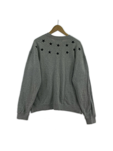 スウェット・トレーナー MADE IN WORLD & CO 星柄スウェット グレー
