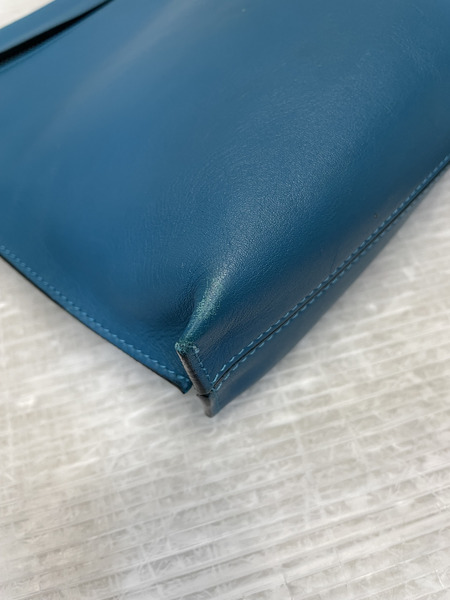LOEWE アナグラム クラッチバッグ ブルー
