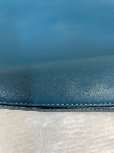 LOEWE アナグラム クラッチバッグ ブルー