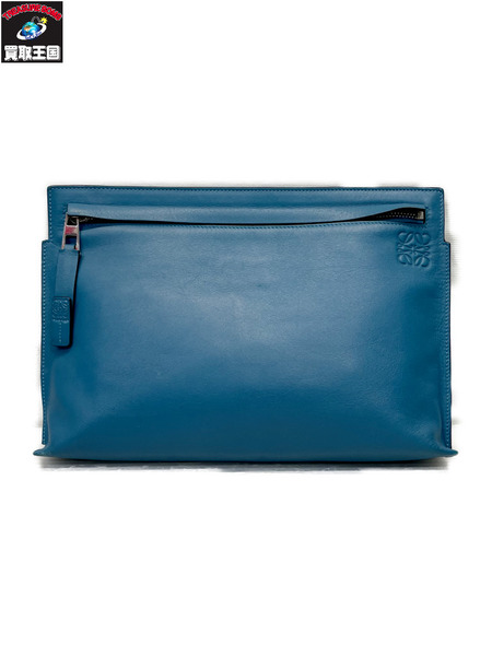 LOEWE アナグラム クラッチバッグ ブルー