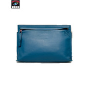 LOEWE アナグラム クラッチバッグ ブルー