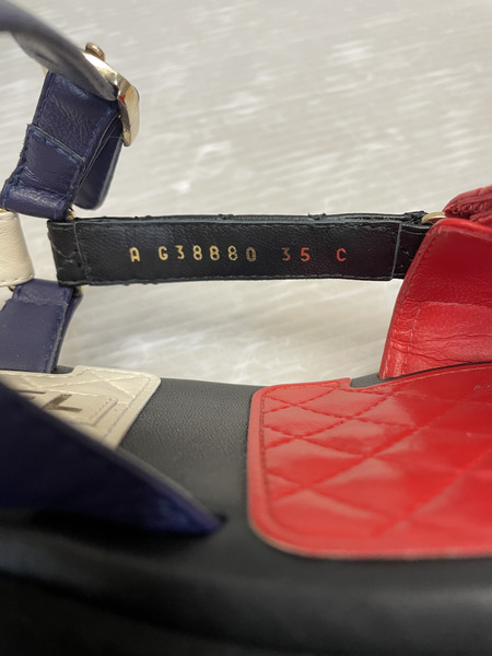 CHANEL 22P フットベット スポーツサンダル 35 トリコロール G38880-X56456[値下]