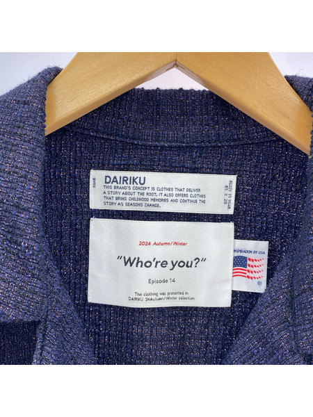 DAIRIKU ジャケット Tweed Mountain Rib Shirt Lame (L)[値下]