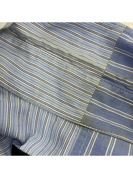 DRESSEDUNDRESSED PINSTRIPE COLOR BLOCK SHIRT