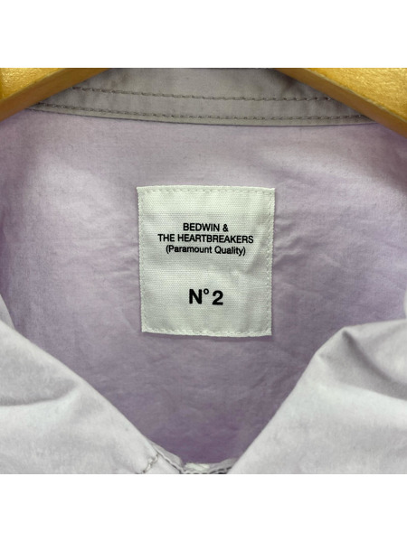 BEDWIN & THE HEARTBREAKERSL/S TYPEWRITER CLOTH SHIRT 紫 2