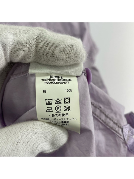 BEDWIN & THE HEARTBREAKERSL/S TYPEWRITER CLOTH SHIRT 紫 2