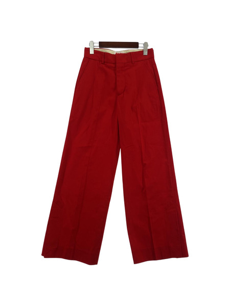 MASU COTTON WIDE TROUSERS カラーパンツ 44 レッド