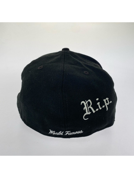 Supreme キャップ ×NEW ERA/RIP BOX LOGO/75/8/BLK