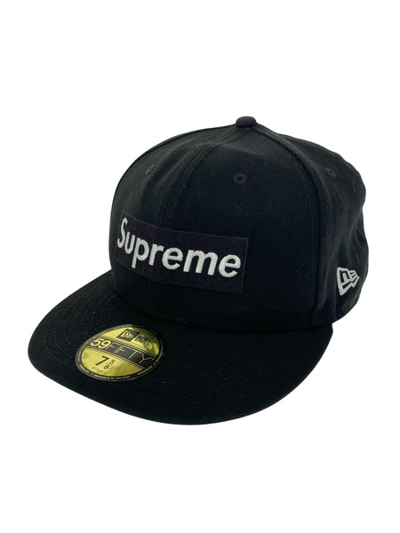 Supreme キャップ ×NEW ERA/RIP BOX LOGO/75/8/BLK
