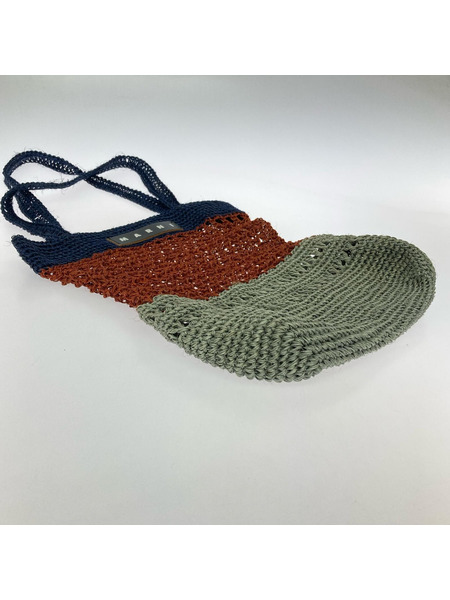 MARNI トートバッグ マーケット フィケ クロメッシュヘバッグ