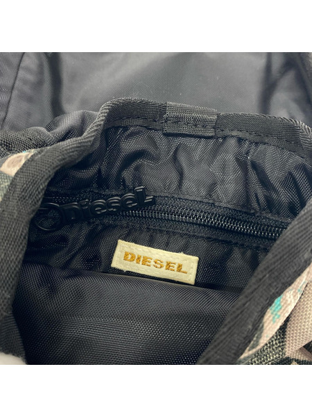 DIESEL ショルダーバッグ 00s メタルロゴ 総柄ショルダーバッグ