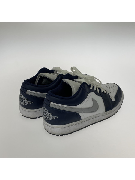 NIKE AIR JORDAN 1 LOW WHITE WOLF GREY-MIDNIGHT NAVY 27.5cm