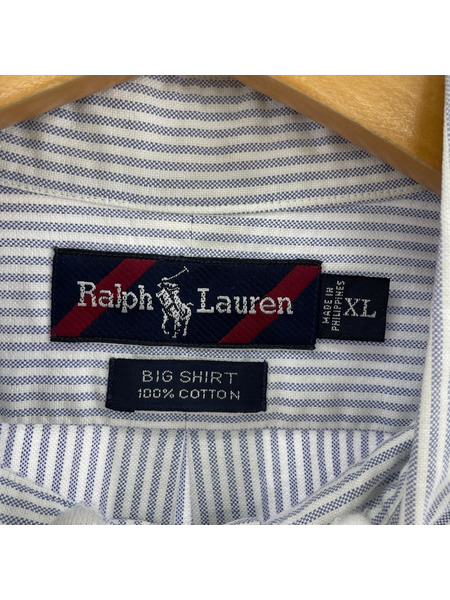 POLO RALPH LAUREN 90s BIG SHIRT ストライプ (XL)
