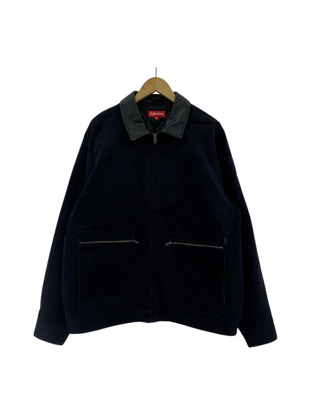 Supreme 20AW Leather Collar Work Jacket 黒