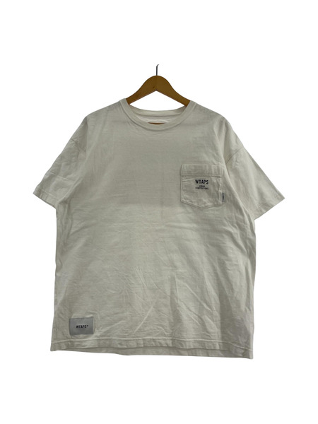 WTAPS S/S POCKET TEE WHT (02)