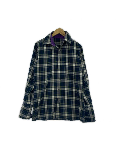 20471120 長袖シャツ 異形チェックシャツ GRN (M)
