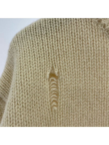 UNUSED ニット・セーター 3G CREW NECK DAMAGE KNIT