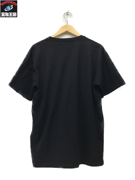 PRADA フロントロゴ クルーネック半袖Tシャツ 黒 (M)