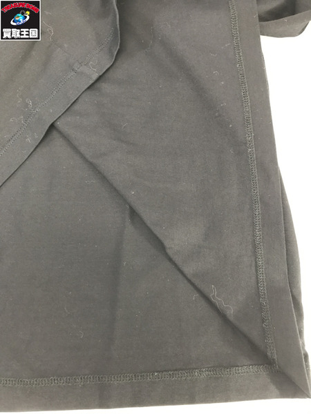 PRADA フロントロゴ クルーネック半袖Tシャツ 黒 (M)