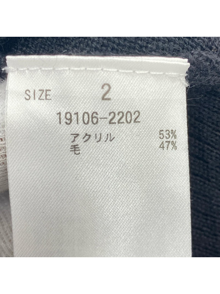 CLANE　CAPE SET KNIT TOPS　ブラック SIZE 2 19106-2202