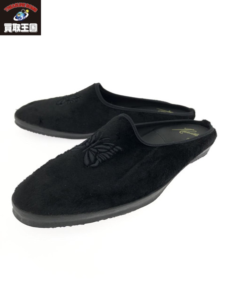 Needles Papillon Emb Velvet Mule 7 BLK[値下]