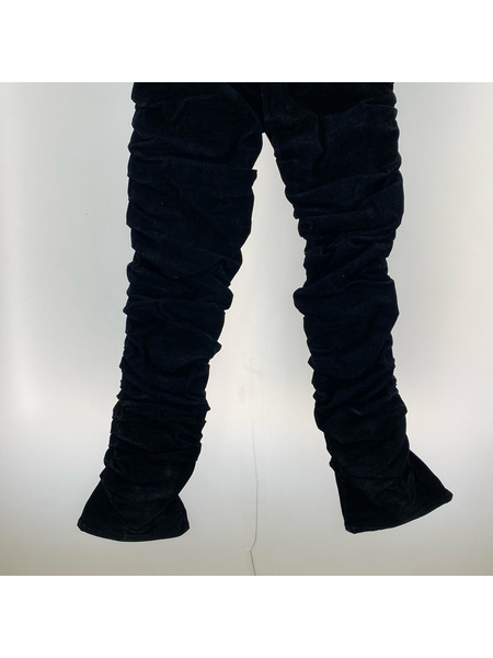 パンツ GUAPI all black super stacked denim