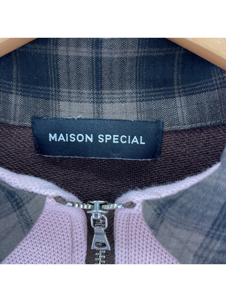 MAISON SPECIAL スウェット・トレーナー Company Print Half Zip Sweatshirt
