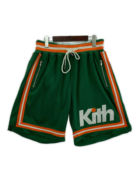 KITH ショートパンツ × Mitchell&Ness 18SS Basketball Short 緑