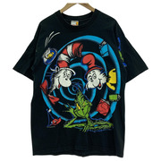 90s? Dr.Seuss GLINCH キャラクターTシャツ (L) ブラック[値下]