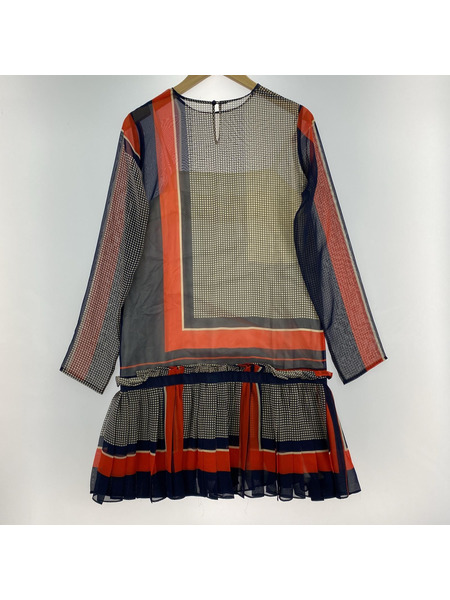 Sacai 長袖ワンピース シアープリーツワンピース/1
