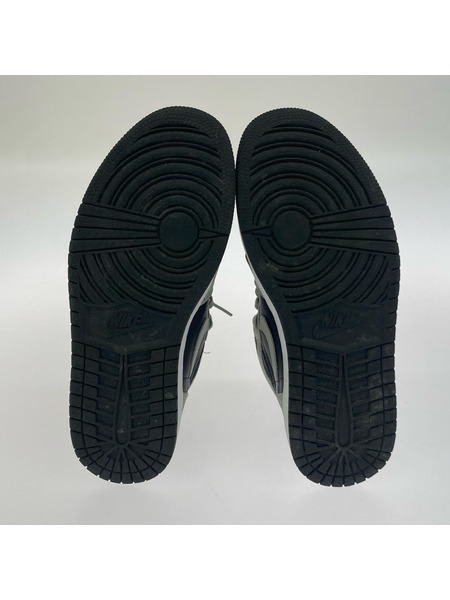 NIKE スニーカー AIR JORDAN 1 RETRO 27.0cm グレー 黒