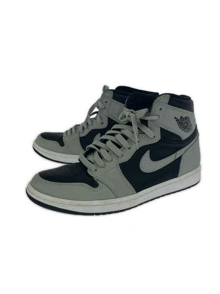 NIKE スニーカー AIR JORDAN 1 RETRO 27.0cm グレー 黒